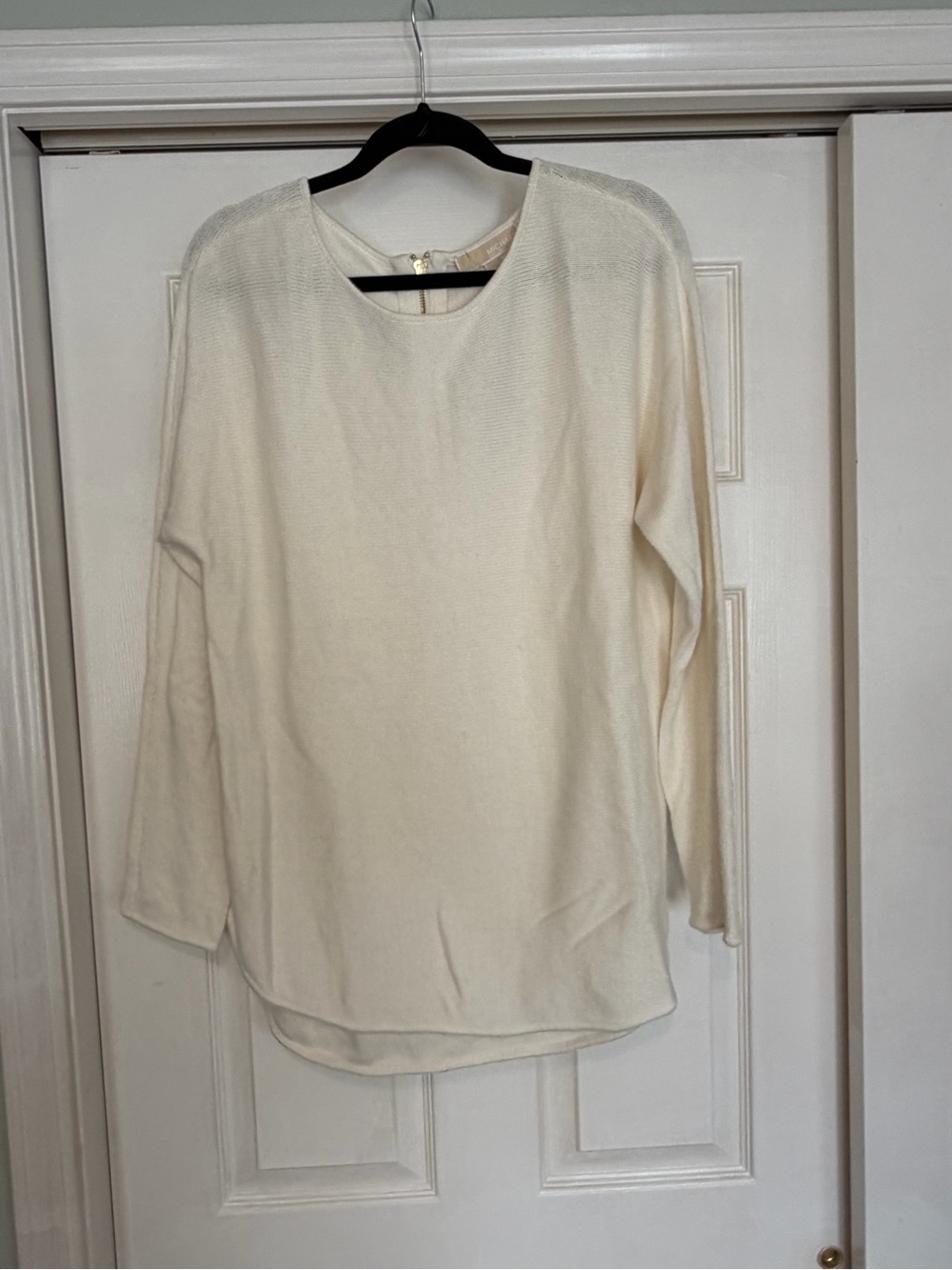 Michael Kors Cream Scoop Neck Knit Sweater